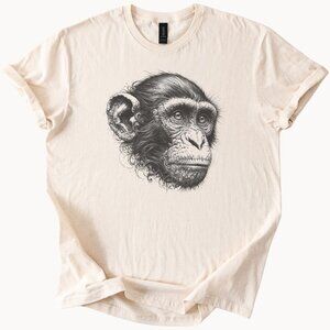 Detailed Ear and Hair Drawing T Shirt Surreal Art Graphic Tee Shirt Gift